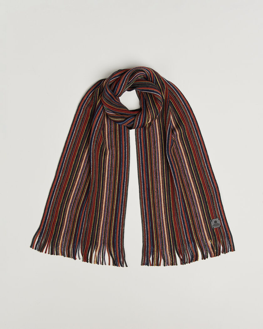 Amanda Christensen Wool Striped Scarf Multi – Flerfarget