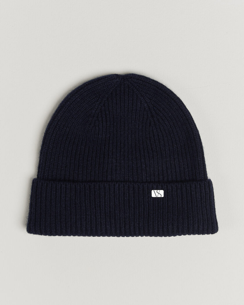Varsity Headwear Wool/Cashmere Beanie Dusk Navy – Blå