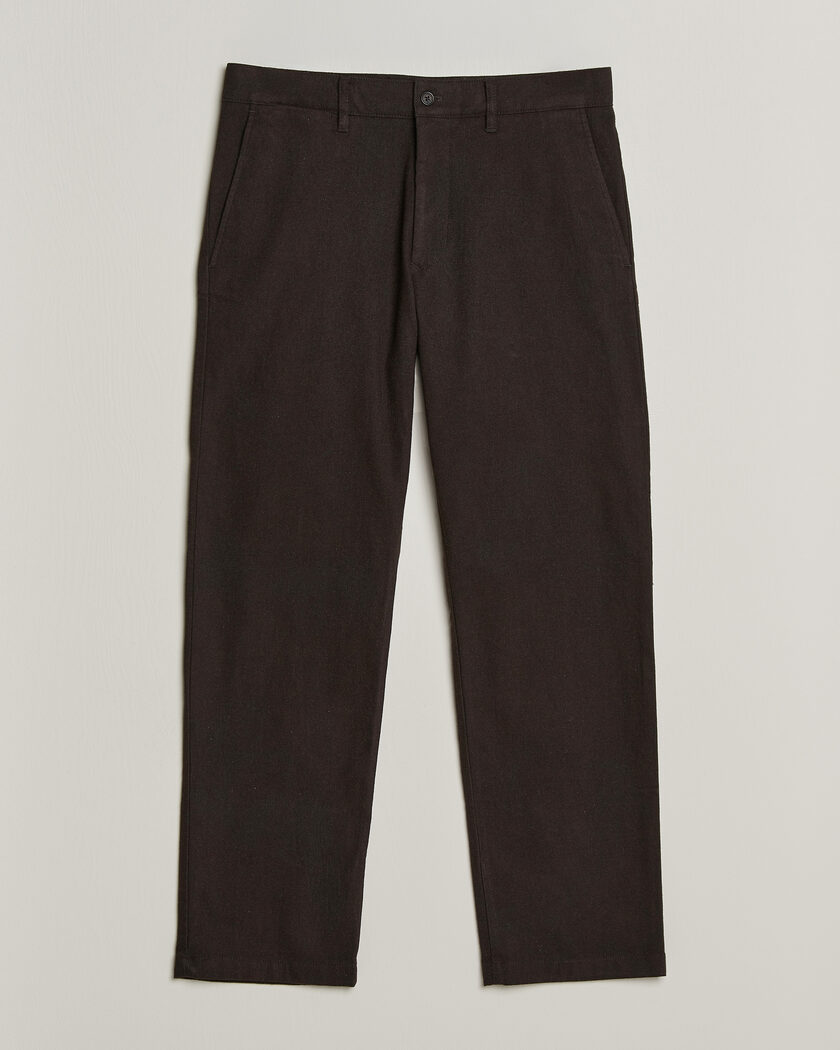 NN07 Aden Brushed Cotton Trousers Deep Truffle – Brun