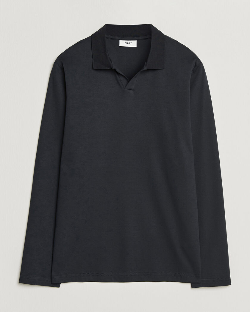 NN07 Paul Long Sleeve Polo Deep Navy – Blå