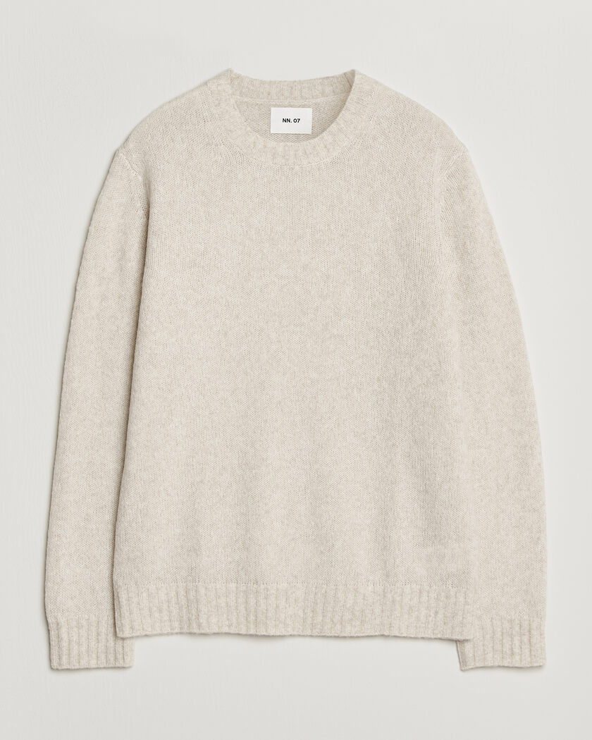NN07 Lee Wool Knitted Sweater Ivory – Hvit