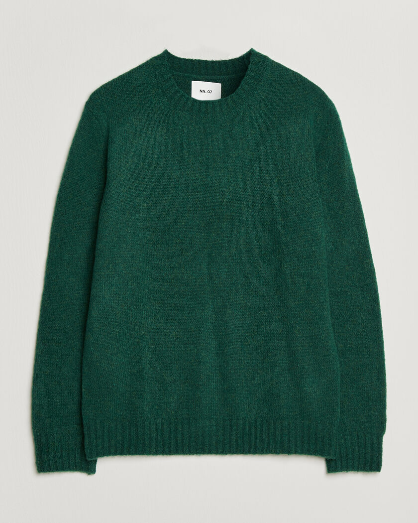NN07 Lee Wool Knitted Sweater Eden Green – Grønn