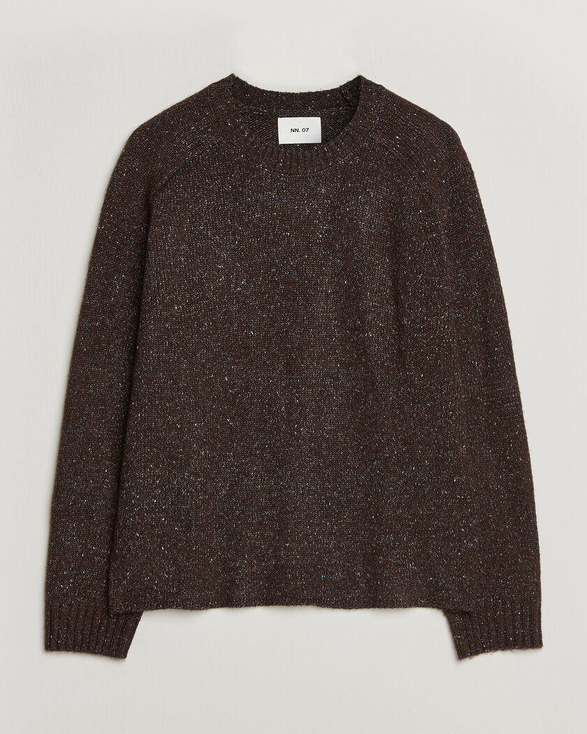 NN07 Jim Neps Wool Knitted Sweater Deep Truffle – Brun