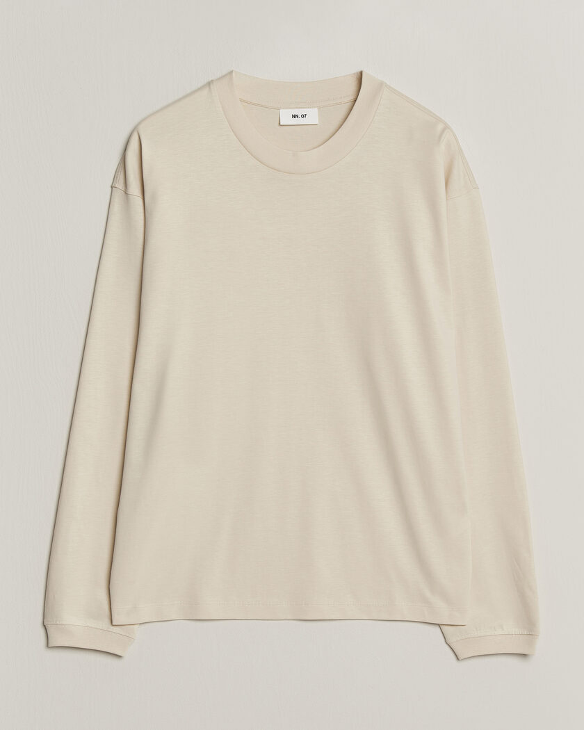 NN07 Lionel Suvin Cotton Long Sleeve T-Shirt Ivory – Hvit