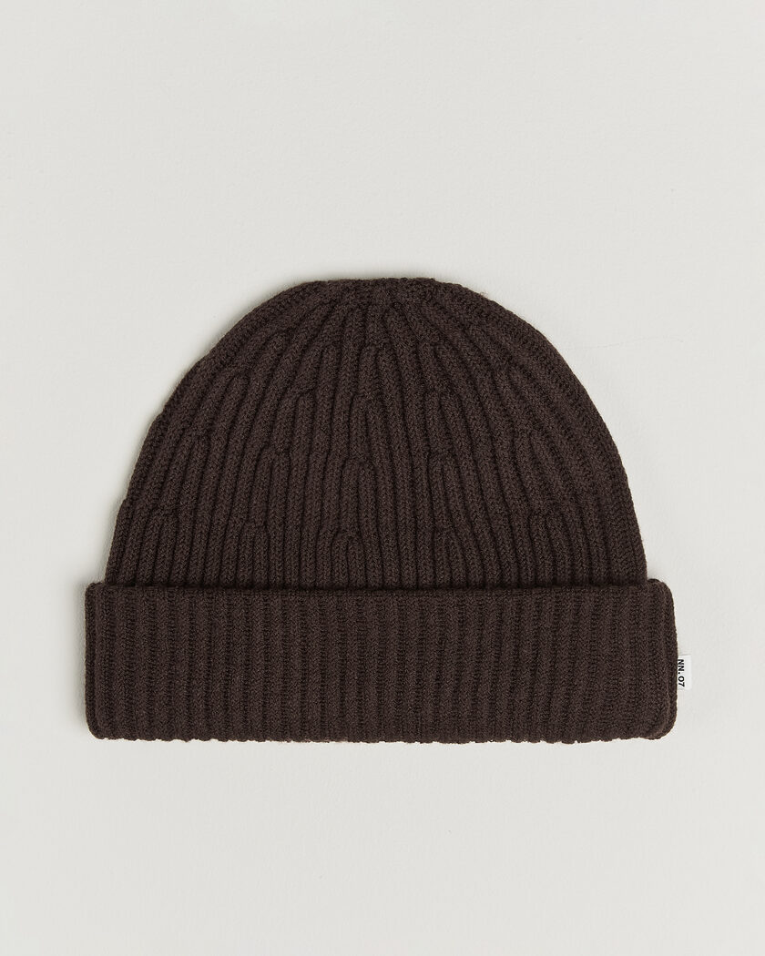 NN07 Wool Rib Hat Deep Truffle – Brun