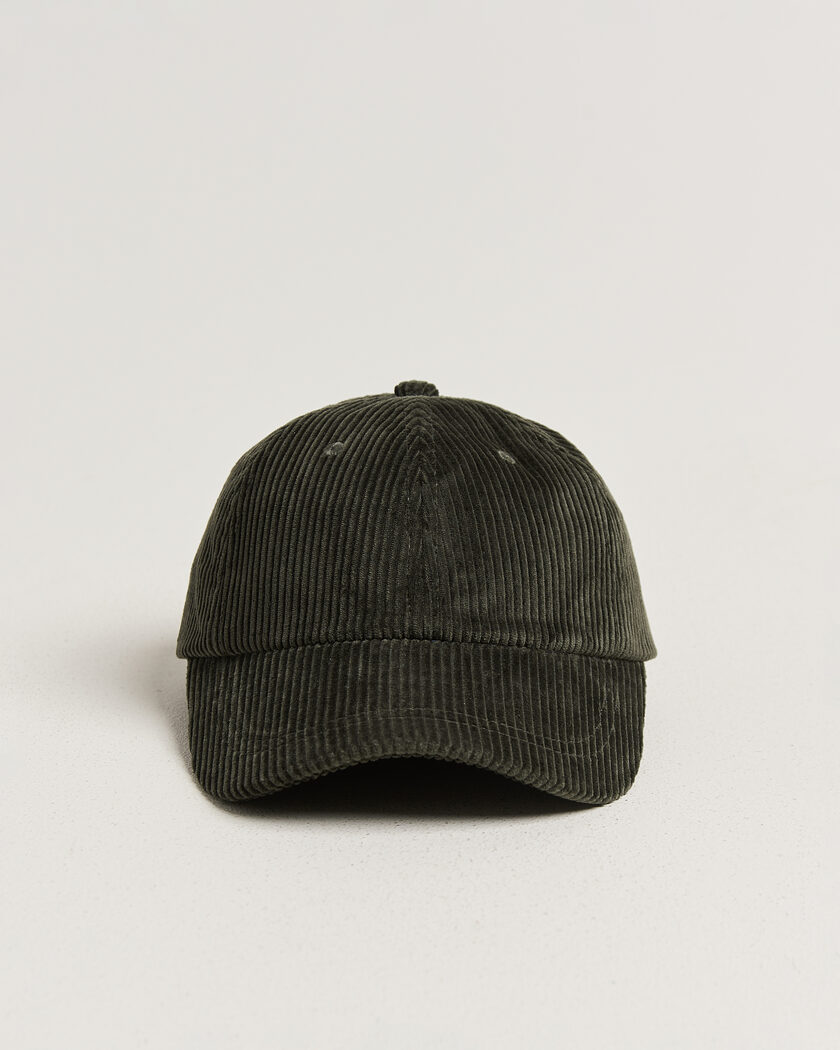 NN07 Corduroy Dad Cap Dark Army – Grønn