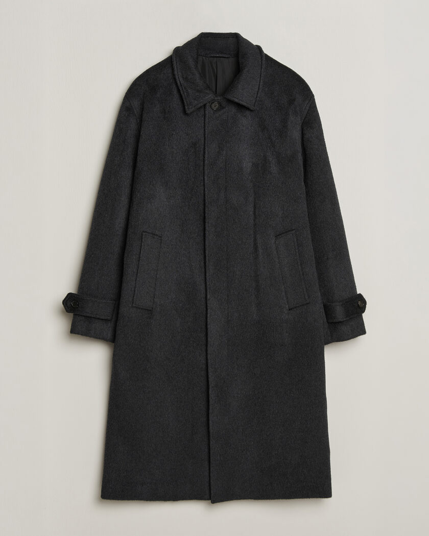 NN07 Gibson Wool/Cashmere Coat Dark Grey – Grå