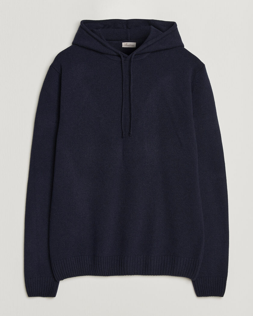 Stenströms Brushed Merino Hood Navy – Blå