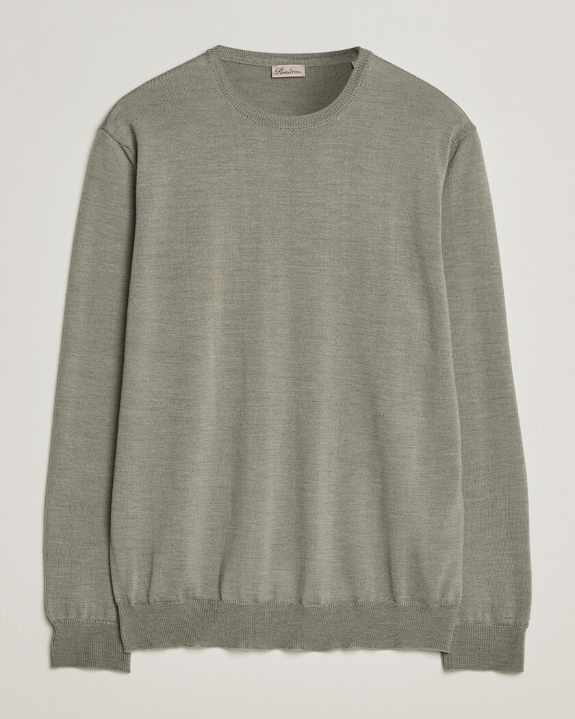 Stenströms Merino Crew Neck Green/Grey – Grønn