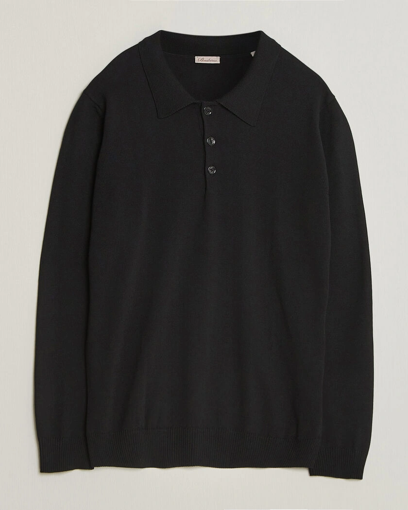 Stenströms Merino Polo Black – Svart