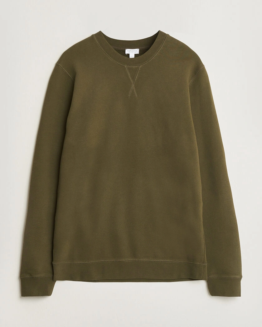 Sunspel Loopback Sweatshirt Loden Green – Grønn