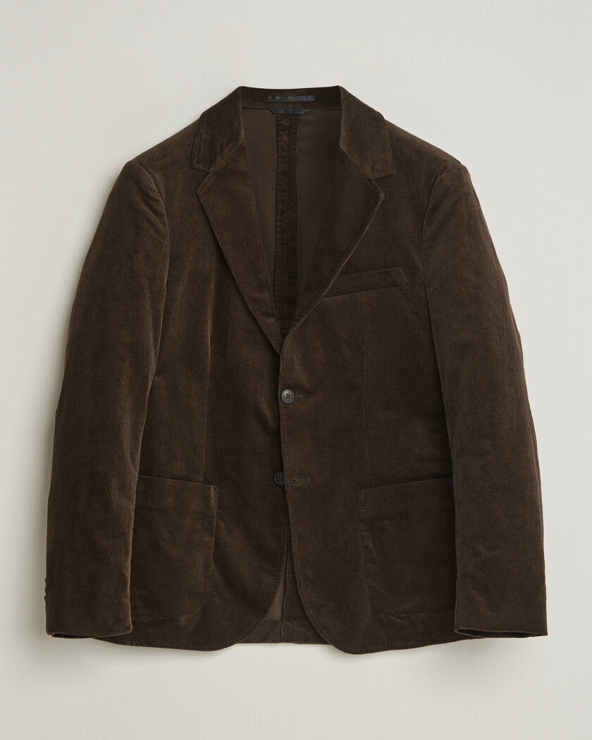 Sunspel Relaxed Corduroy Blazer Dark Choclate – Brun