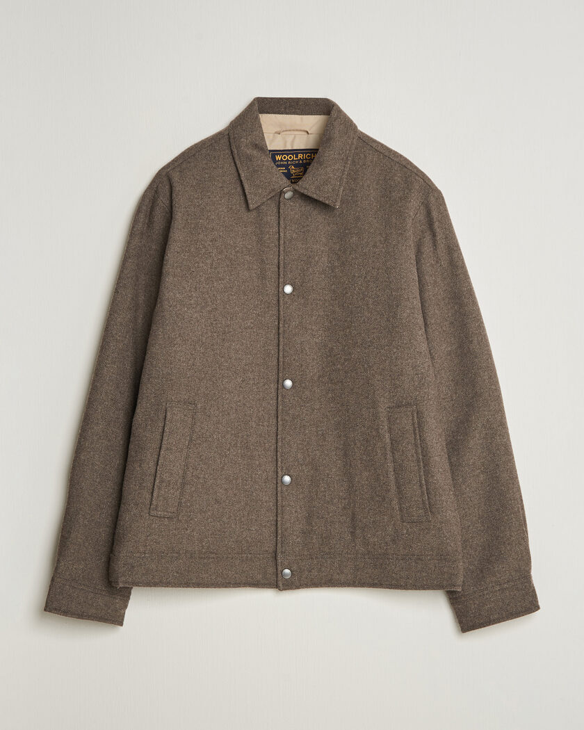 Woolrich Wool Light Padded Keating Shirt Jacket Falcon – Brun