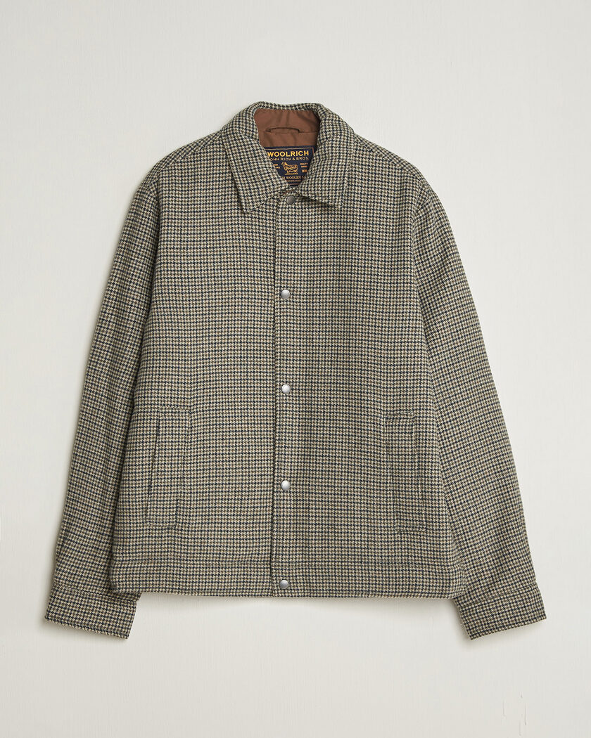Woolrich Wool Check Light Padded Keating Shirt Jacket Brown – Brun