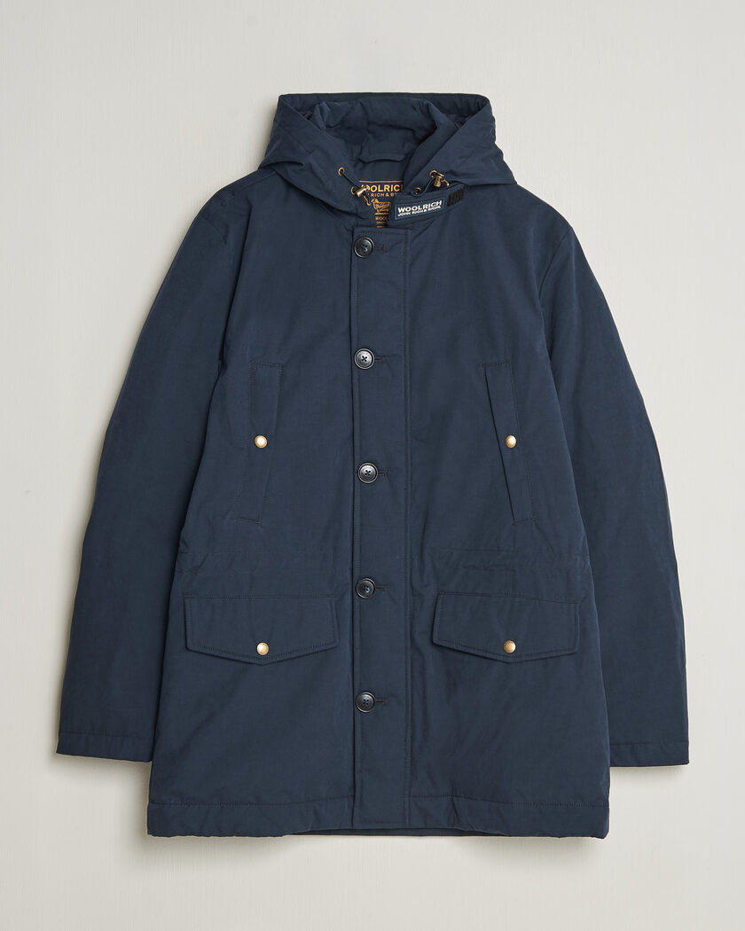 Woolrich Mountain Cloth Parka Melton Blue – Blå