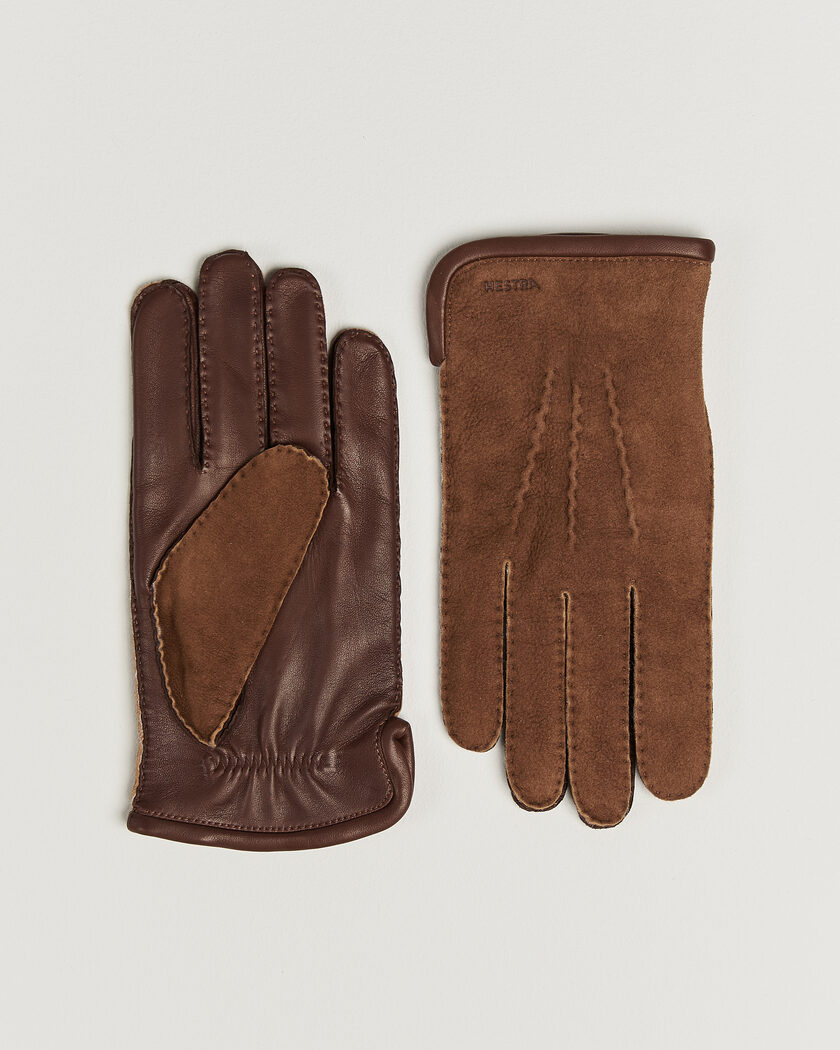  Hestra Balthazar Suede/Nappa Leather Glove Brown – Brun