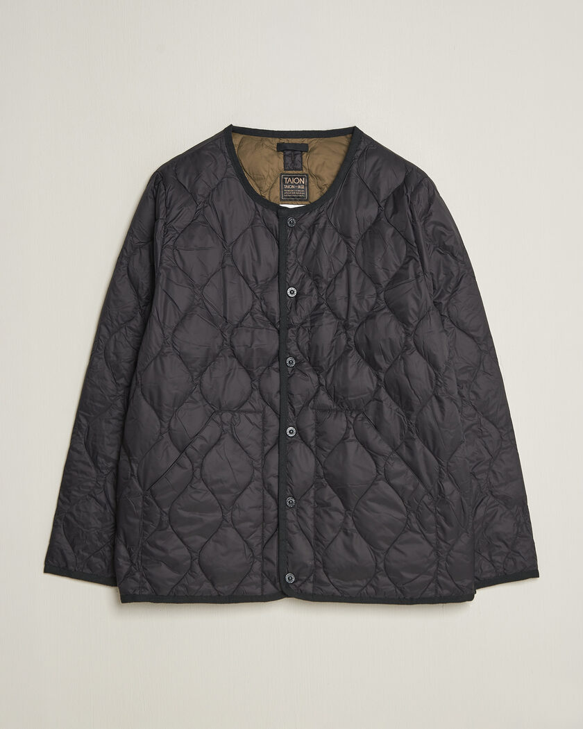TAION Military Crew Neck Down Jacket Black – Svart