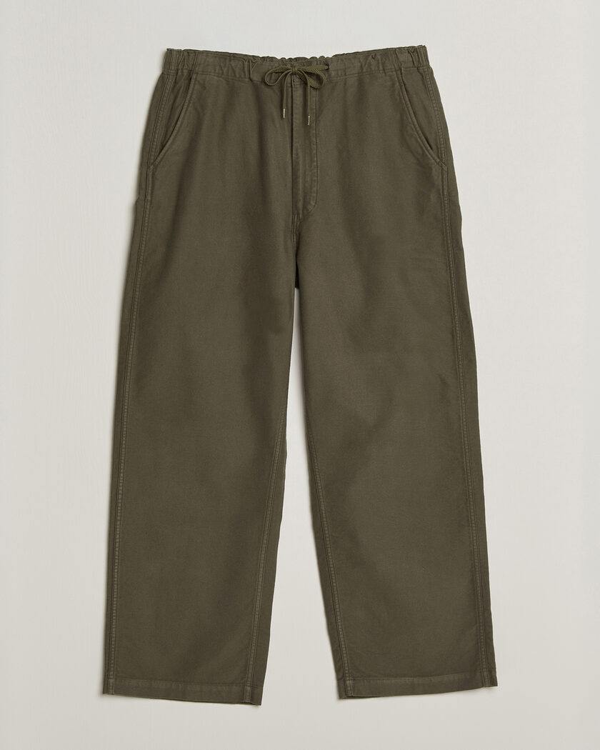 orSlow Wide Fit New Yorker Brushed Trousers Moss Gray – Grønn
