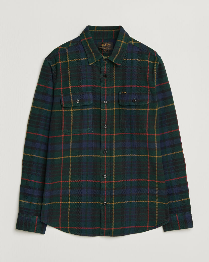 Filson Vintage Flannel Work Shirt Green/Navy – Grønn