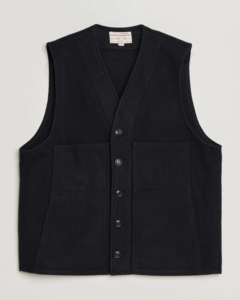 Filson Mackinaw Wool Vest Navy – Blå