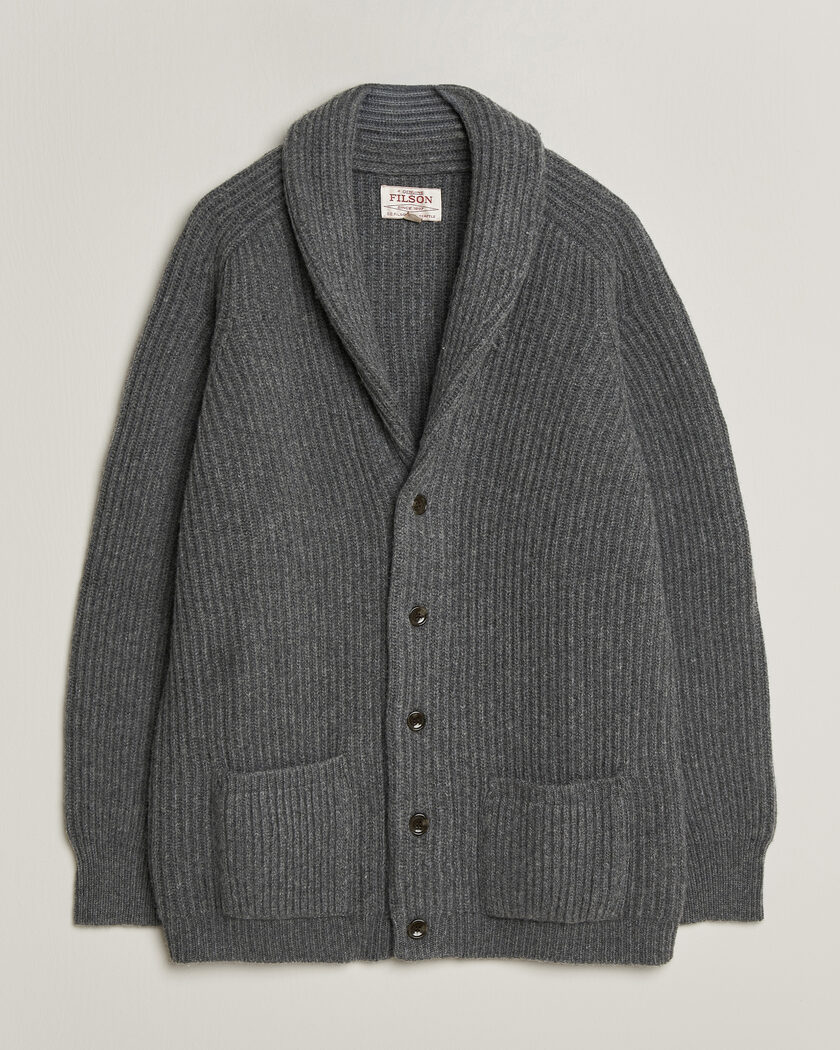 Filson Bristol Cardigan Sweater Medium Grey Melange – Grå