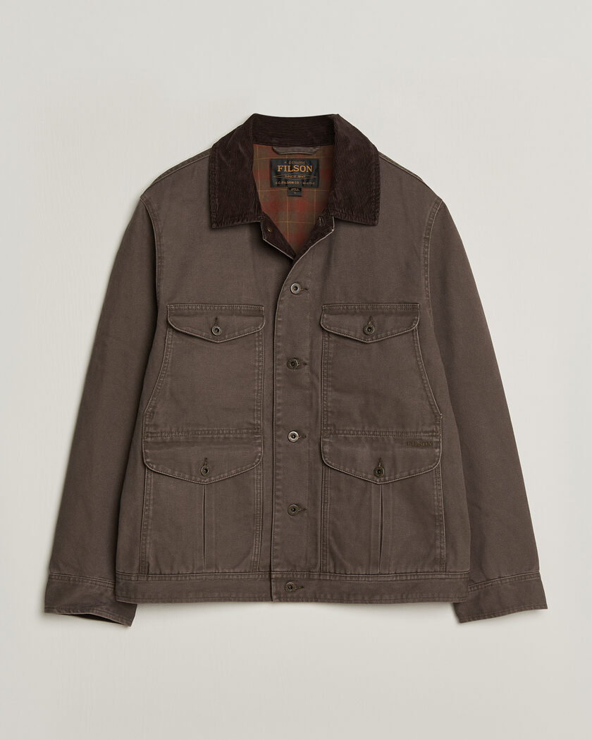 Filson Rustic Canvas Journeyman Canvas Jacket Bark – Brun