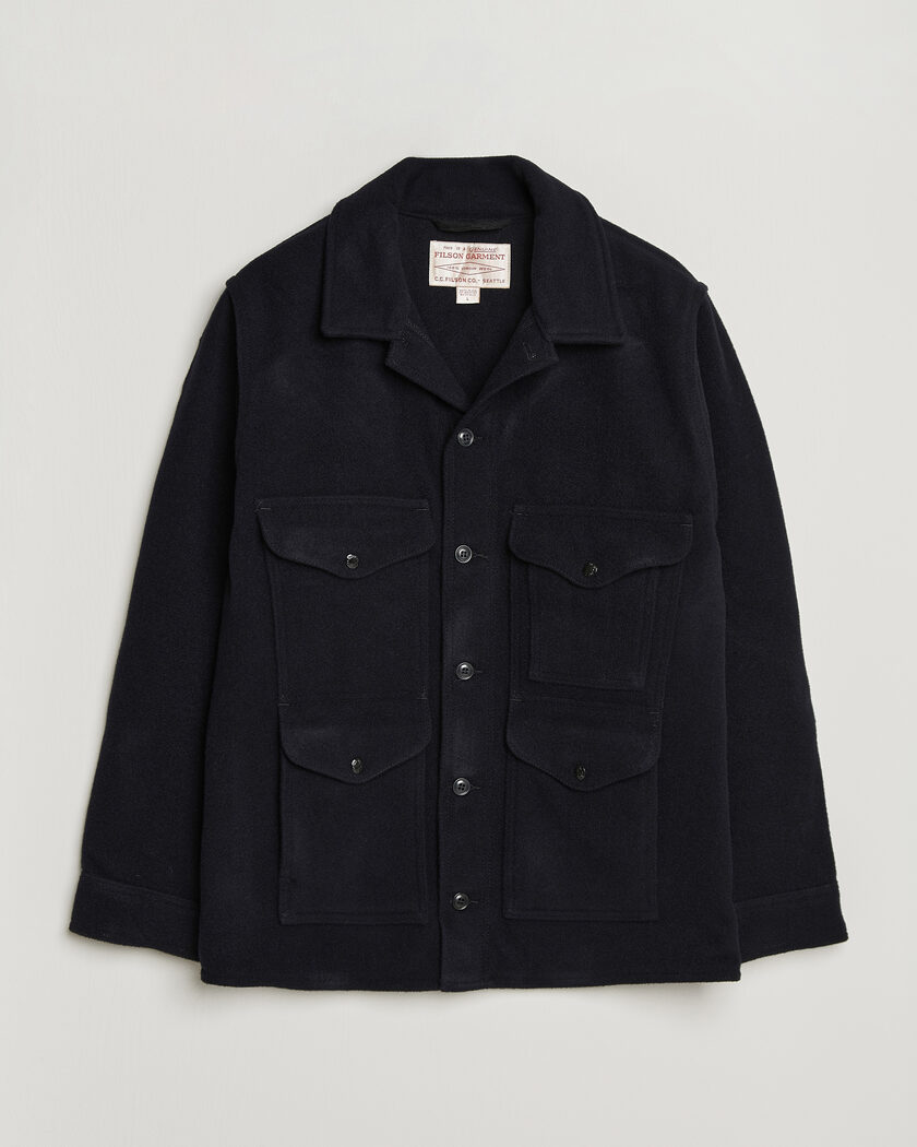 Filson Mackinaw Wool Cruiser Dark Navy – Blå