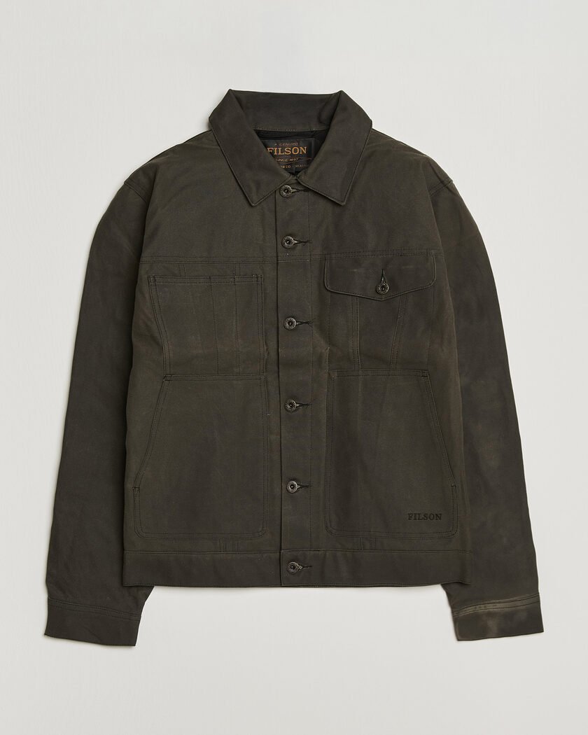 Filson Short Lined Tin Cloth Cruiser Beluga – Grønn