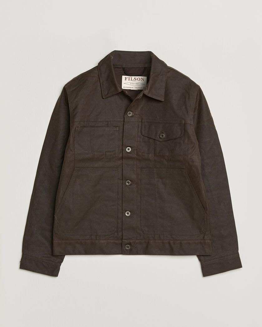 Filson Short Lined Tin Cloth Cruiser Dark Brown – Brun