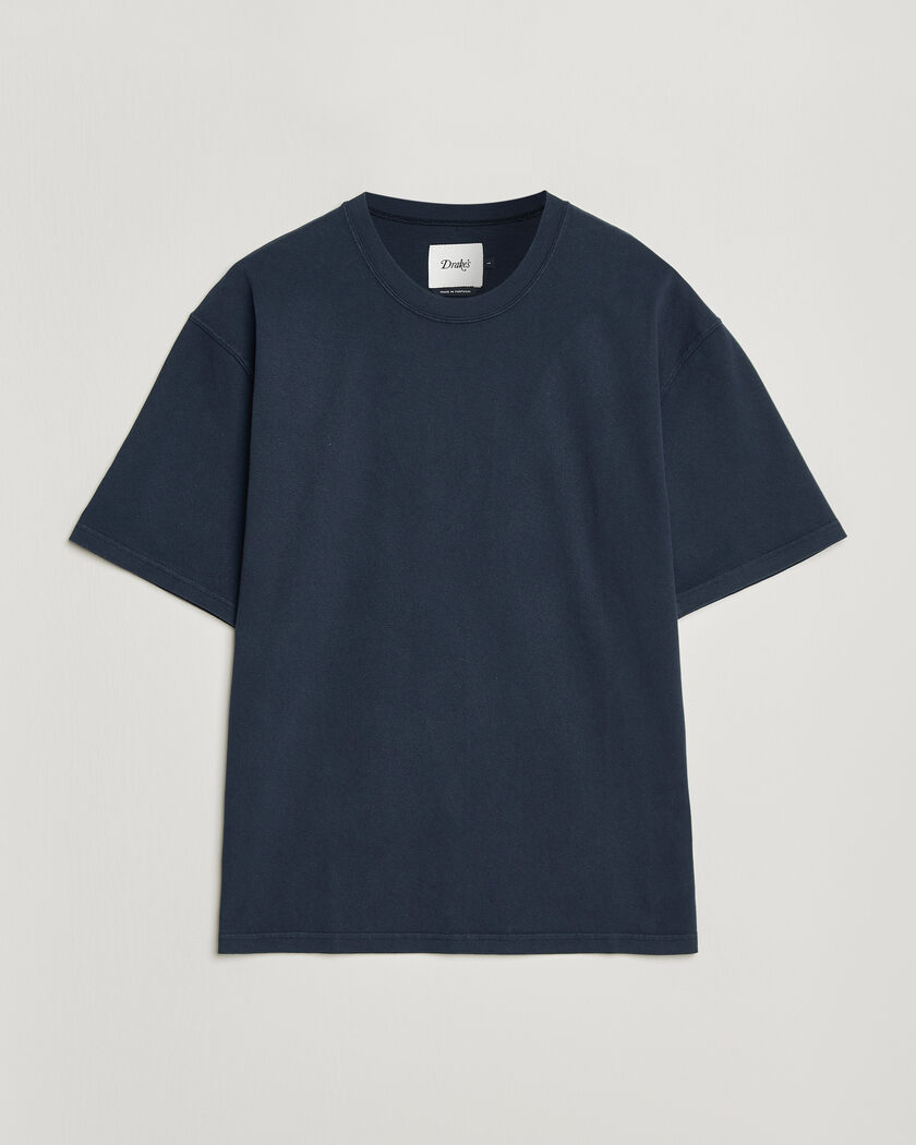 Drake's Short Sleeve Hiking T-Shirt Navy – Blå