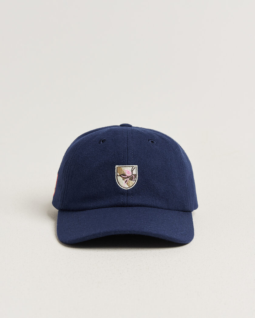 Drake's Crest Merino Wool Baseball Cap Navy – Blå