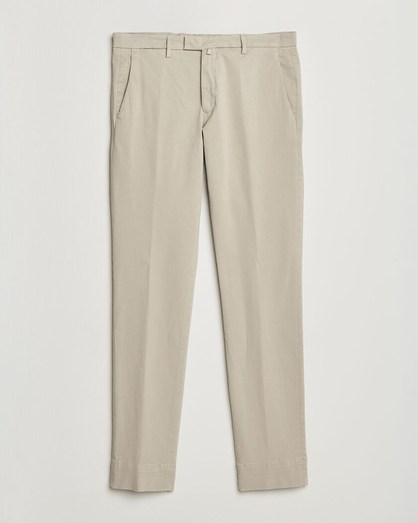 Briglia 1949 Slim Fit Cotton Stretch Trousers Beige – Beige