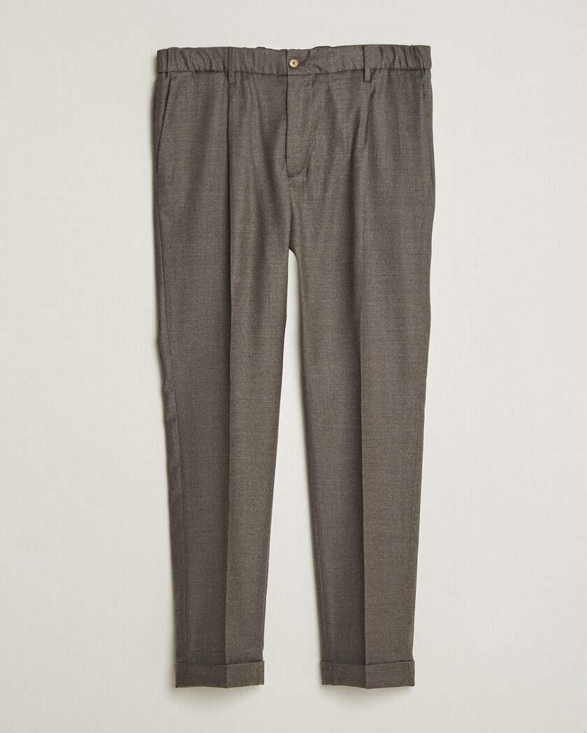 Briglia 1949 Isola Stretch Flannel Trousers Brown – Brun