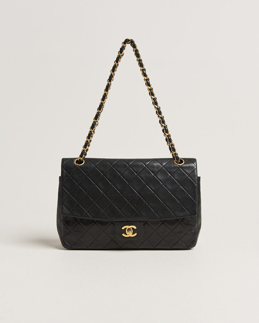 Chanel Pre-Owned Vintage Classic Flap Bag Lambskin Black – Svart
