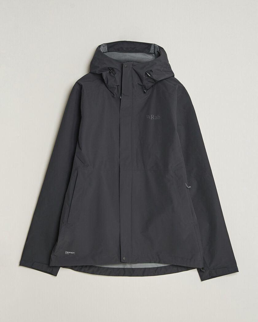 Rab Downpour Waterproof Jacket Black – Svart