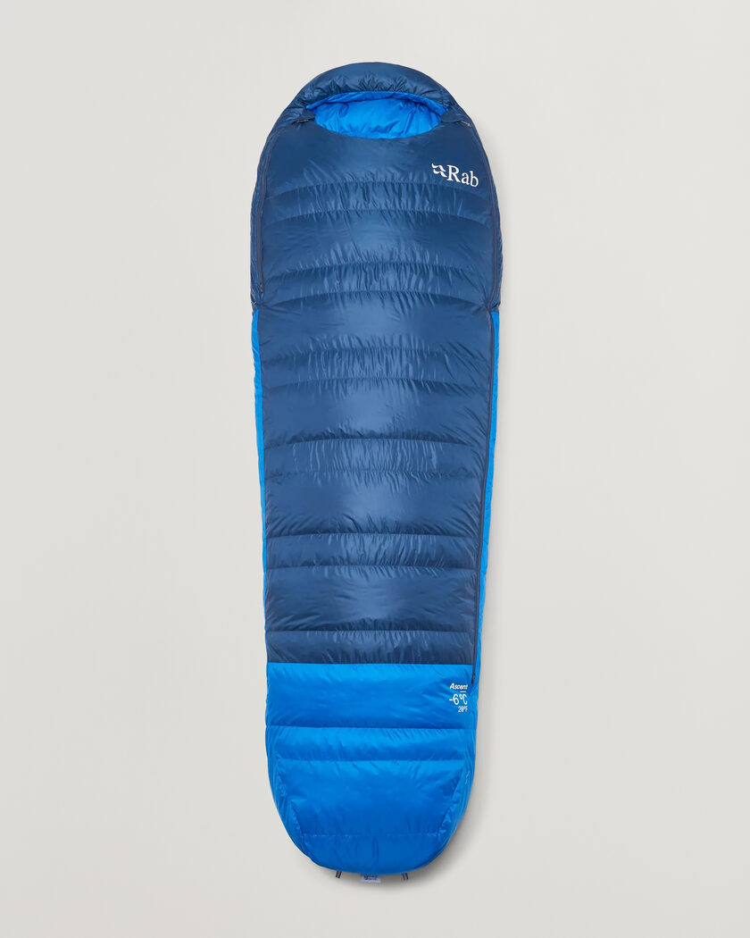 Rab Ascent -6 Sleeping Bag Long Tempest Blue/Maya Blue – Blå