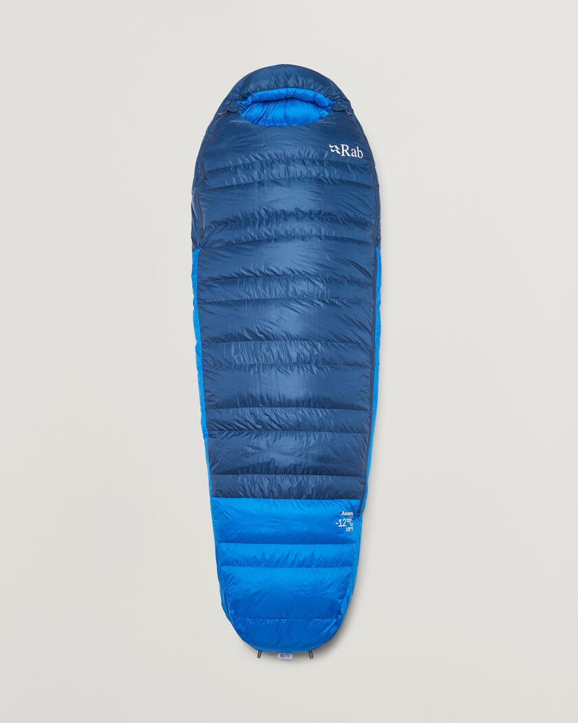 Rab Ascent -12 Sleeping Bag Regular Tempest Blue/Maya Blue – Blå