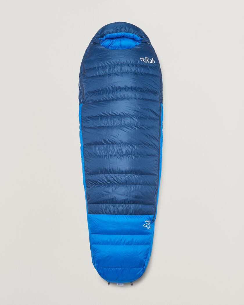 Rab Ascent -12 Sleeping Bag Long Tempest Blue/Maya Blue – Blå