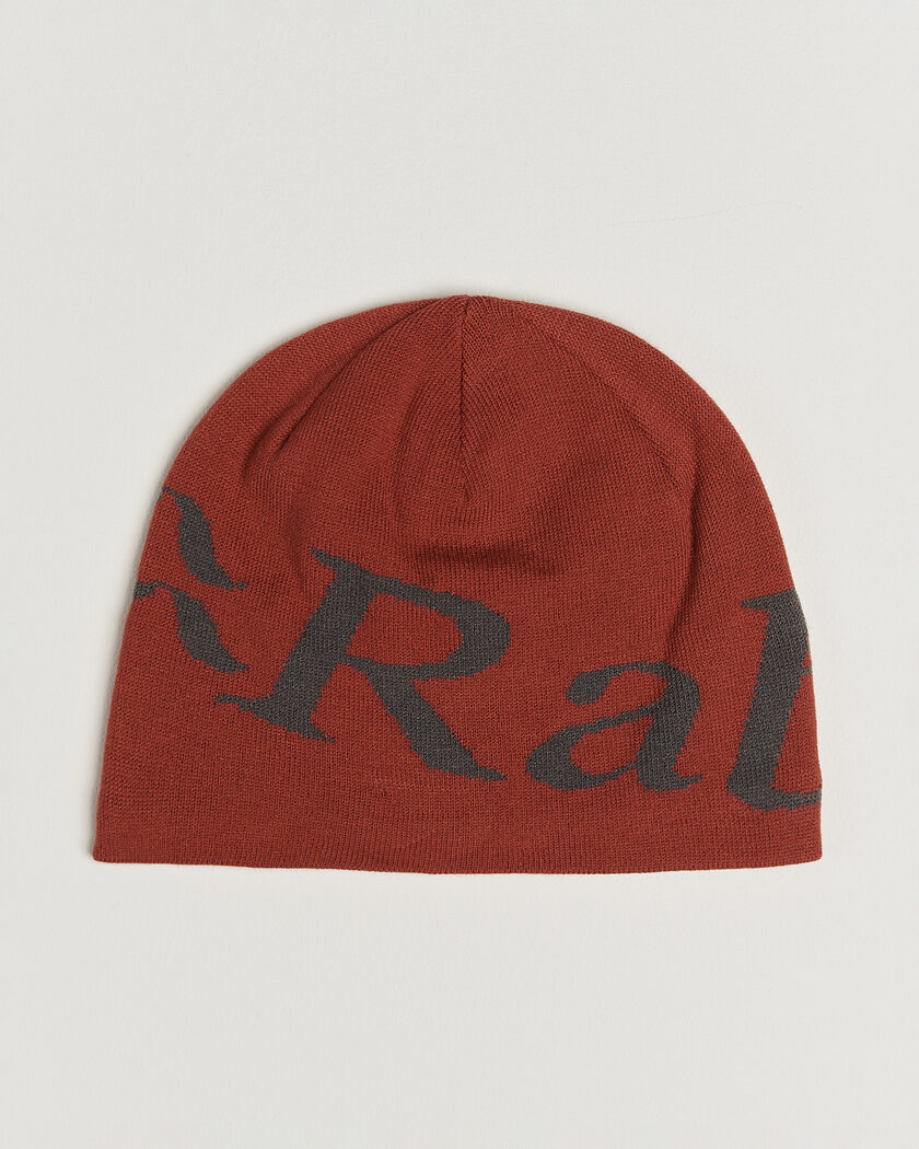 Rab Logo Beanie Tuscan Red/Graphene – Rød