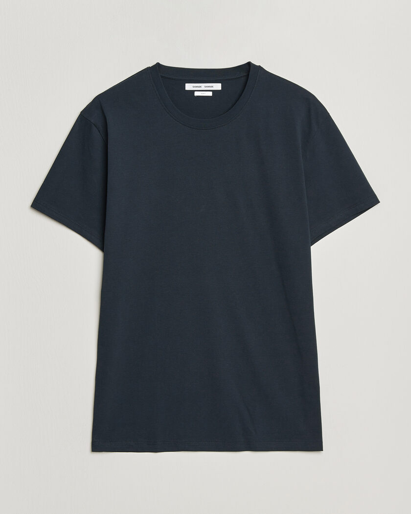 Samsøe Samsøe Kronos Cotton T-Shirt Salute Navy – Blå