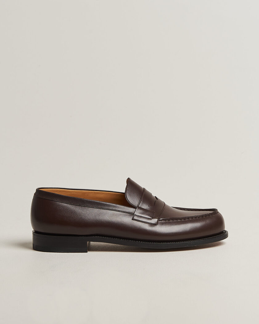 J.M. Weston 180 Penny Loafer Brown Calf – Brun