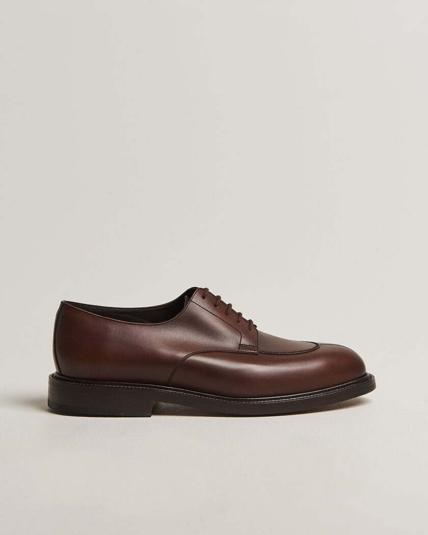 J.M. Weston Half Hunt Derby Coffee Brown Calf – Brun