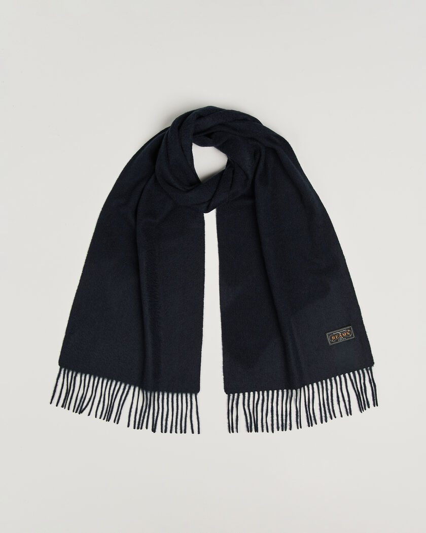 BEAMS PLUS Cashmere Scarf Navy – Blå
