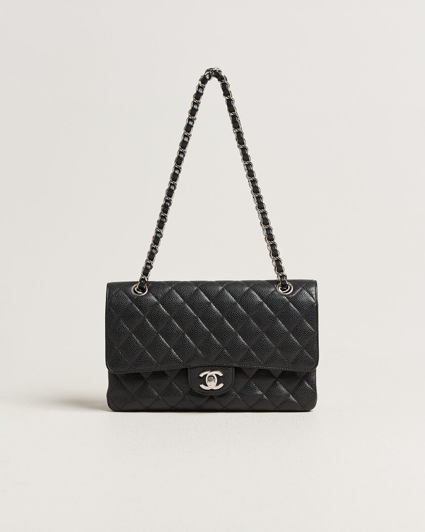 Chanel Pre-Owned Classic Medium Single Flap Bag Caviar Black – Svart