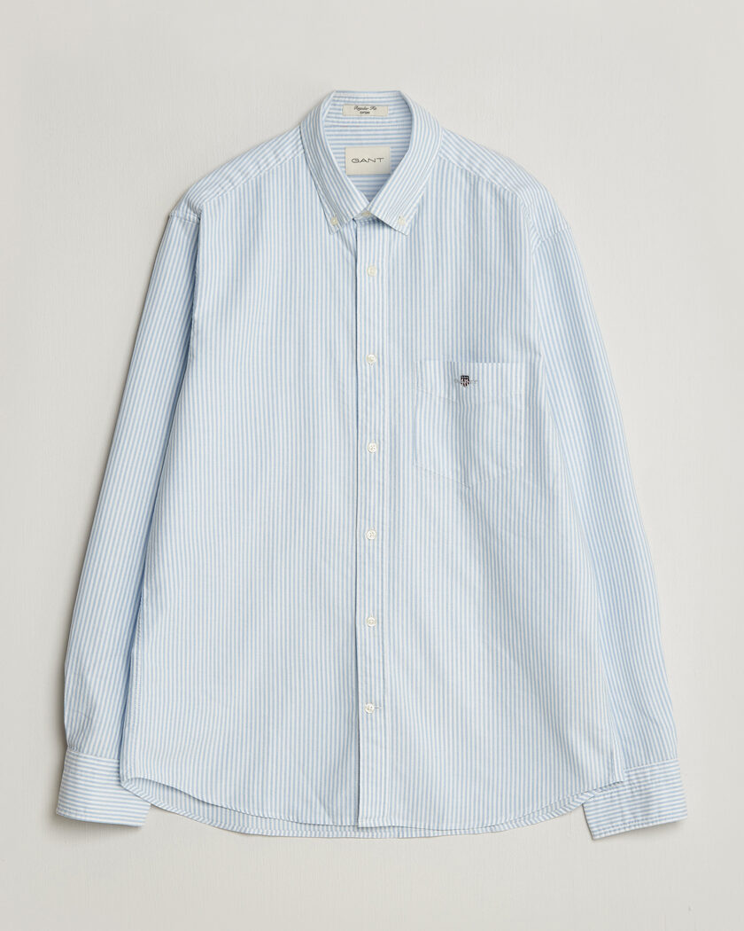 Gant Regular Fit Striped Oxford Shirt College Blue – Blå