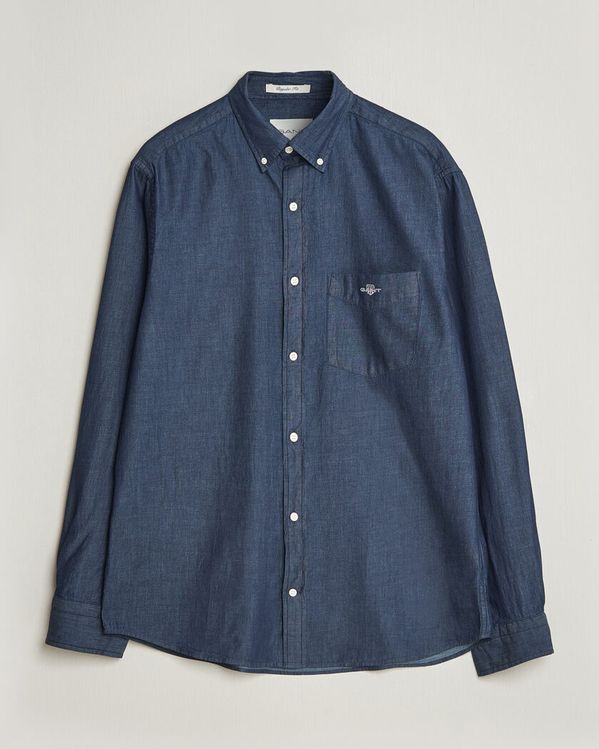 Gant Regular Fit Indigo Shirt Dark Indigo – Blå