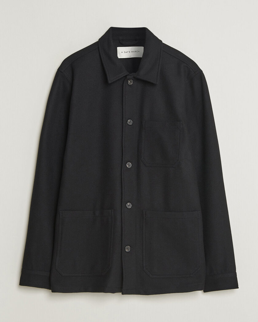 A Day's March Original Wool Overshirt Black – Svart