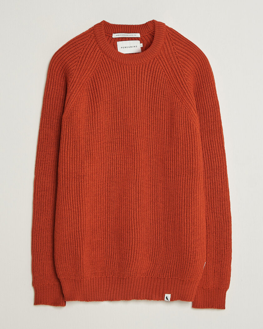 Peregrine Ford Knitted Wool Jumper Orange – Oransje
