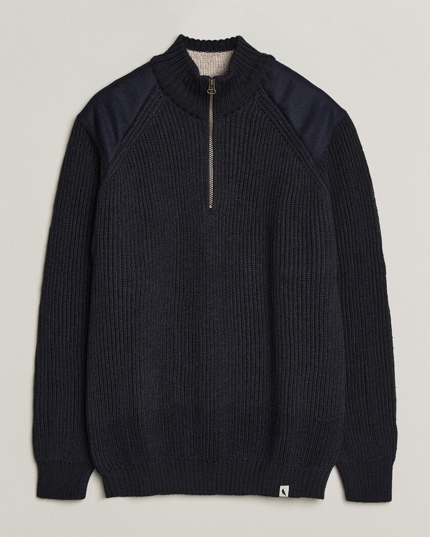 Peregrine Foxton Quarter Zip Jumperr Navy – Blå