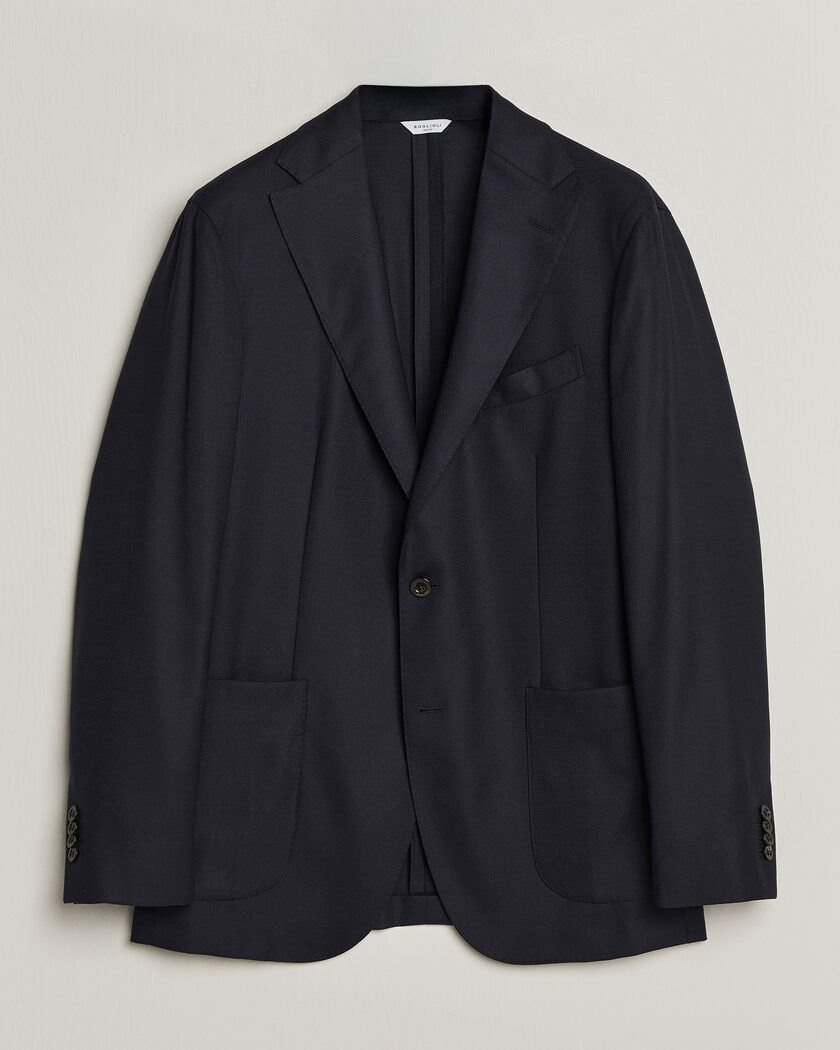 Boglioli for Care of Carl Boglioli K Jacket Exclusive Hopsack Blazer Navy – Blå